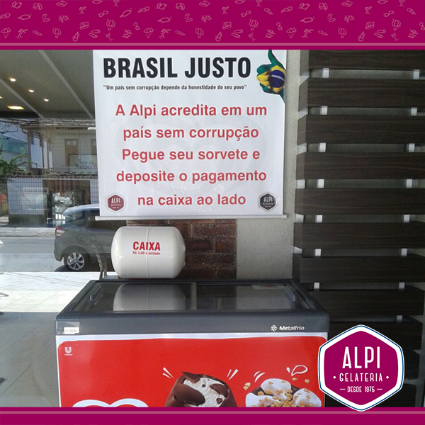 Sorveteria deixa clientes pagarem sozinhos e ‘toma’ prejuízo