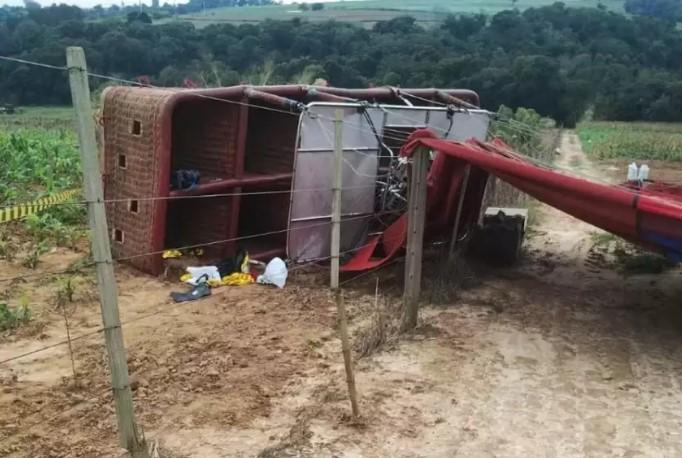 Piloto de balão é preso após queda que matou mulher e feriu 10
