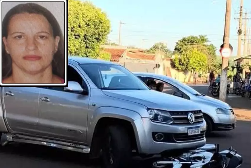 Motociclista morre após colisão com caminhonete em cruzamento