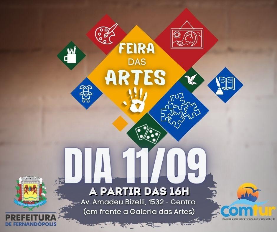 Feira das Artes acontece neste sábado, 11, em Fernandópolis