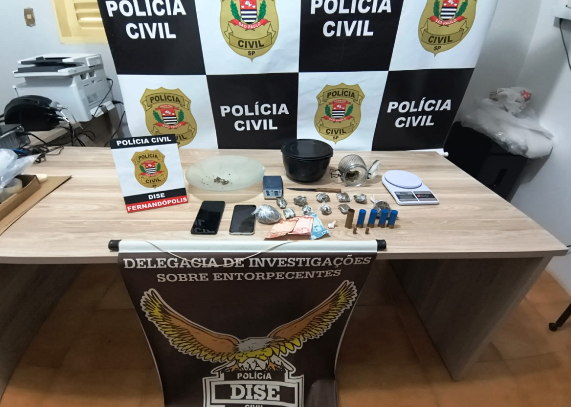 Polícia encontra maconha em lustre e prende suspeito em Fernandópolis